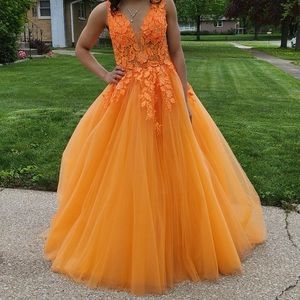 Orange prom/ formal dress